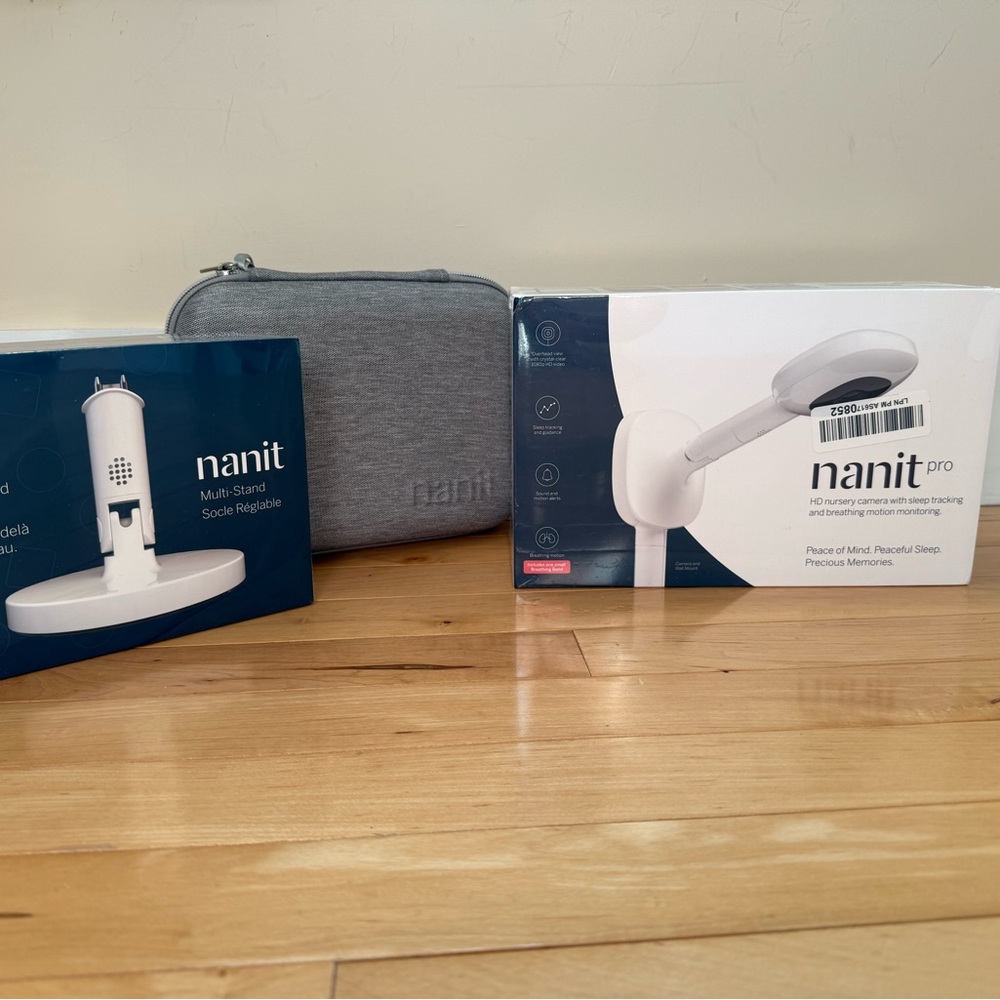 Nanit Pro Baby Monitor with Multi-Stand + Travel Case - White - Brand New in Box